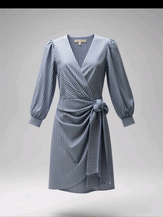 Etcetera Dresses & Skirts - Etcetera Blue Stripe Tie Style Dress_6